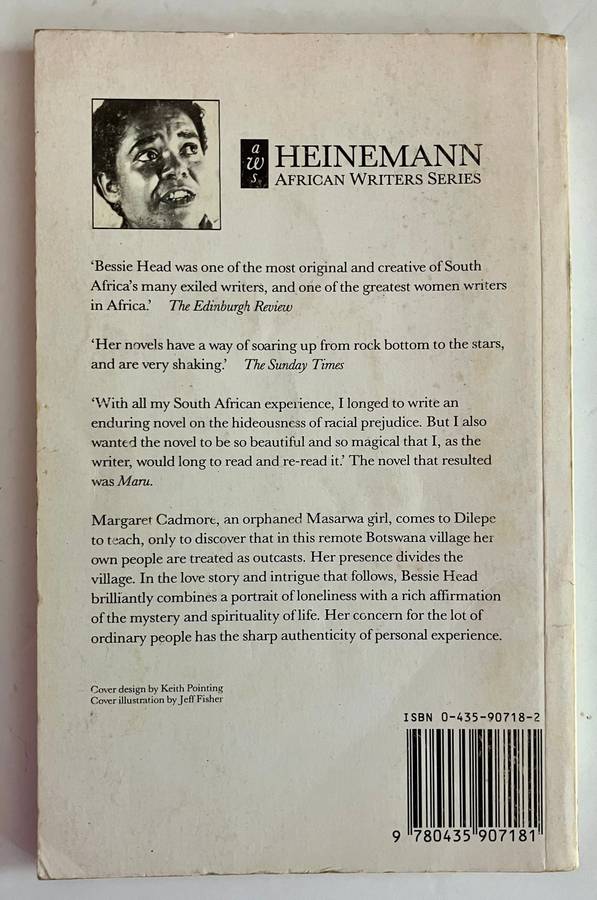 Maru - Bessie Head. SCARCE softcover, 2nd Ed. 6th Impr. 1992