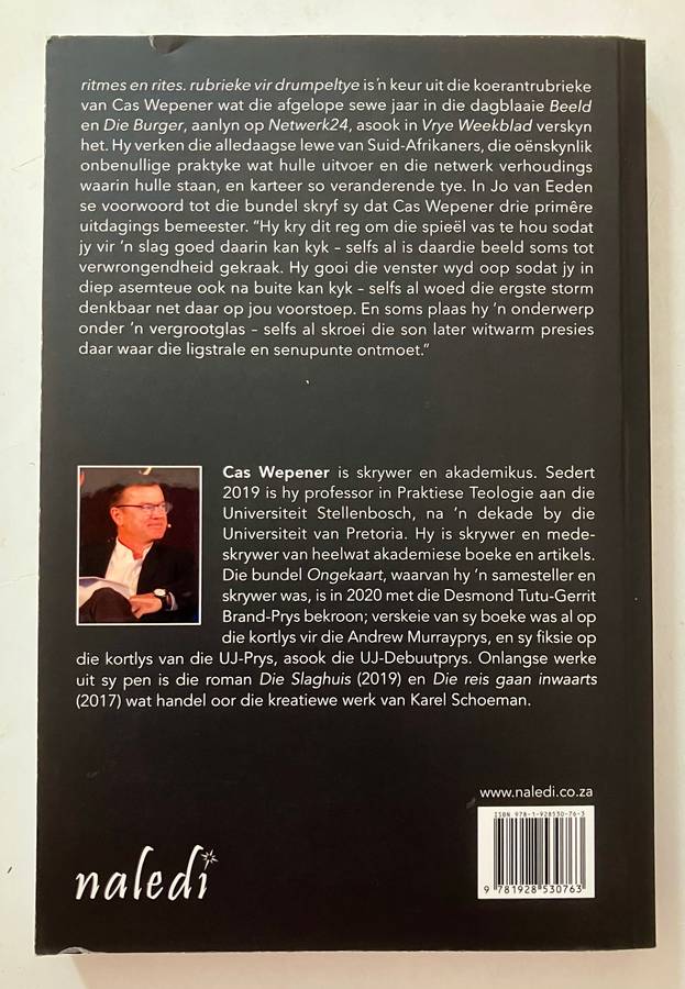 Ritmes en Rites, Rubrieke vir Drumpeltye - Cas Wepener. Sagteband, 1e Uitg. !e Dr. 2021