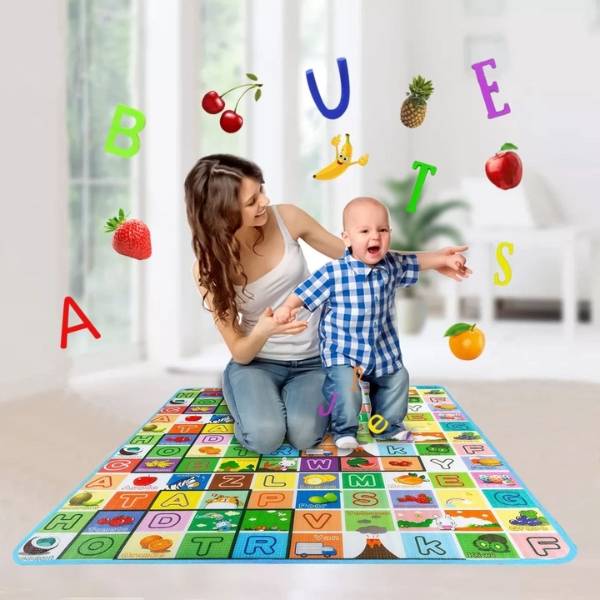 Double Sided Waterproof Baby Mat with Zip Bag - 120x180cm