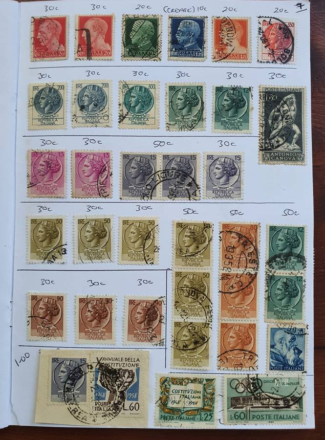 STAMPS OF ITALY - BOOKLET OF MIXED LOT