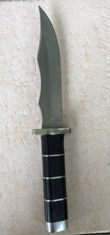 Stainless-Steel Hunting Knife with Sheath.