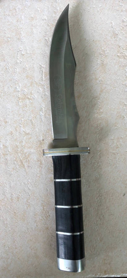 Stainless-Steel Hunting Knife with Sheath.