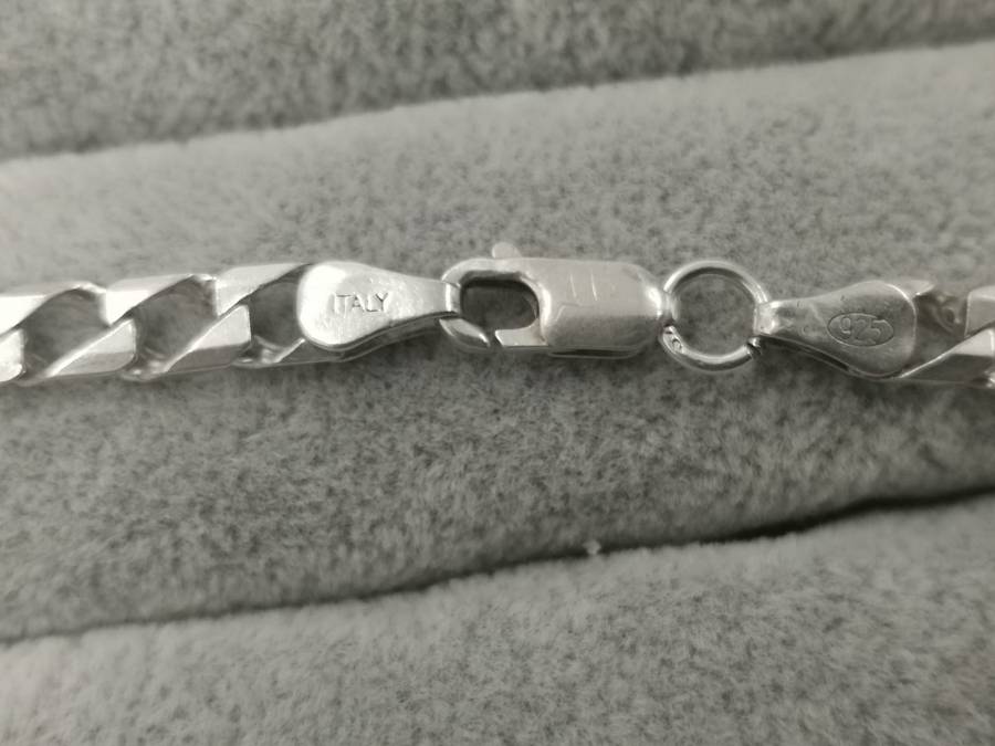 925Silver: Curb Chain - Length 57cm Width 5mm