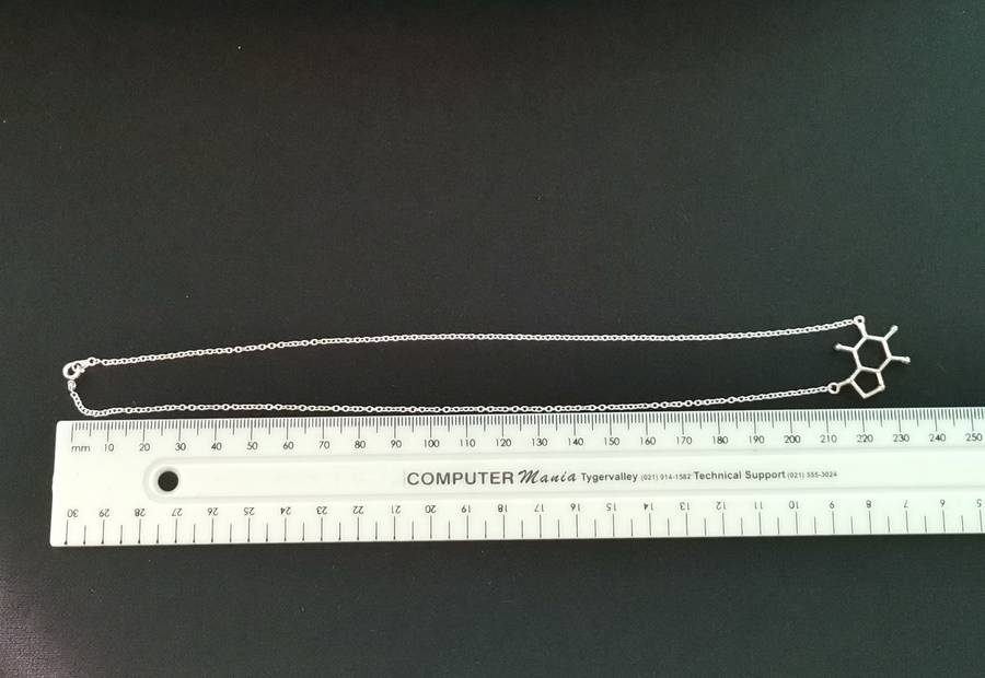 *R1 Auction* Petite Silver Rolo Chain with Molecule Pendant