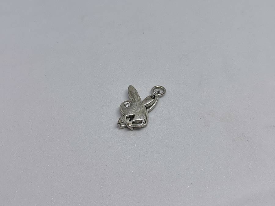 Silver Playboy Bunny Pendant