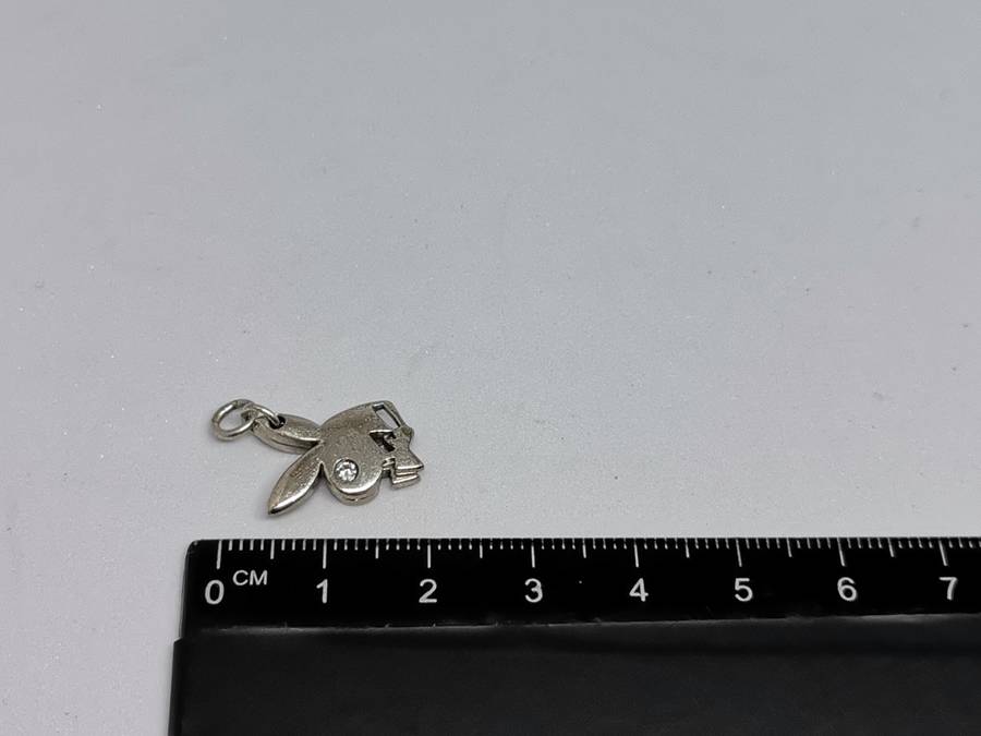 Silver Playboy Bunny Pendant