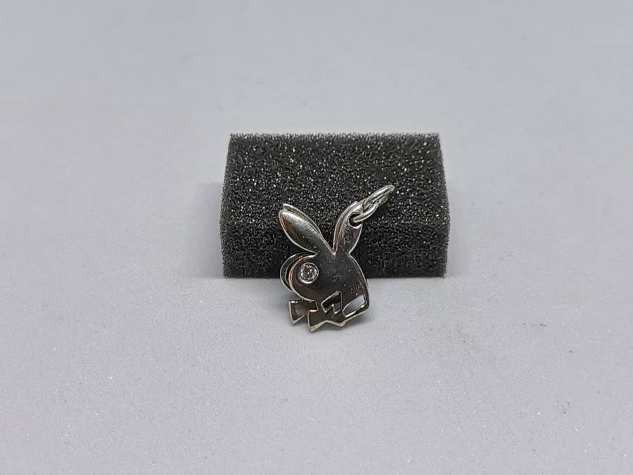 Silver Playboy Bunny Pendant