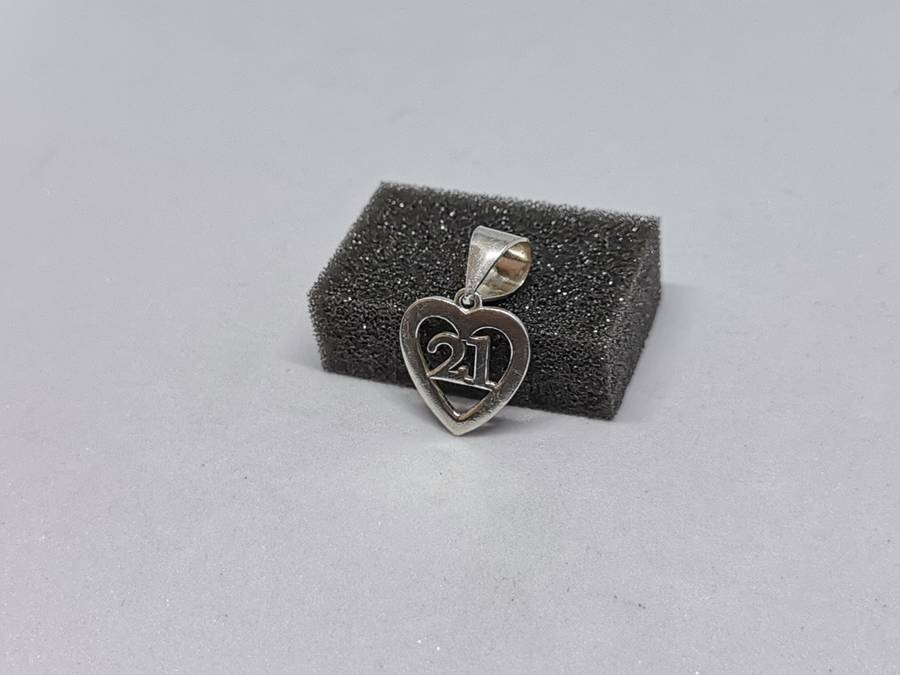 Silver 21st Birthday Pendant