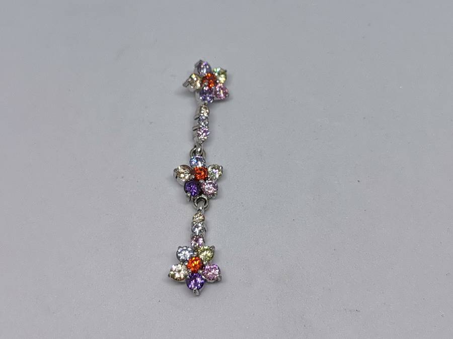 Silver Dangling Flower Pendant