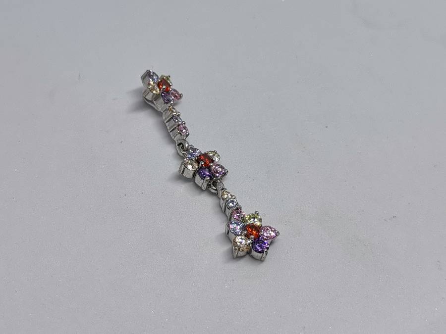 Silver Dangling Flower Pendant