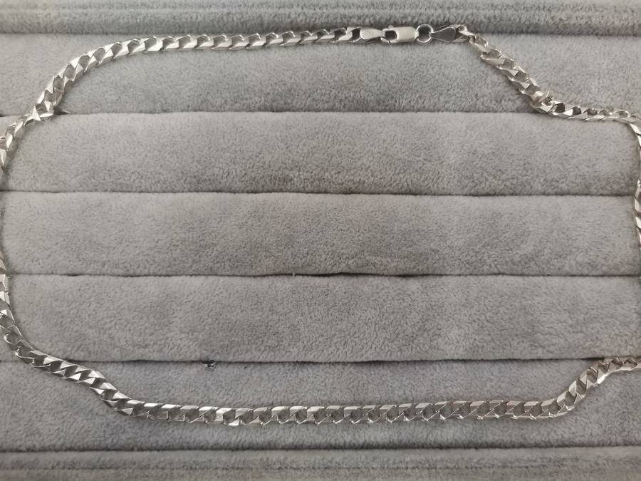 925Silver: Curb Chain - Length 57cm Width 5mm