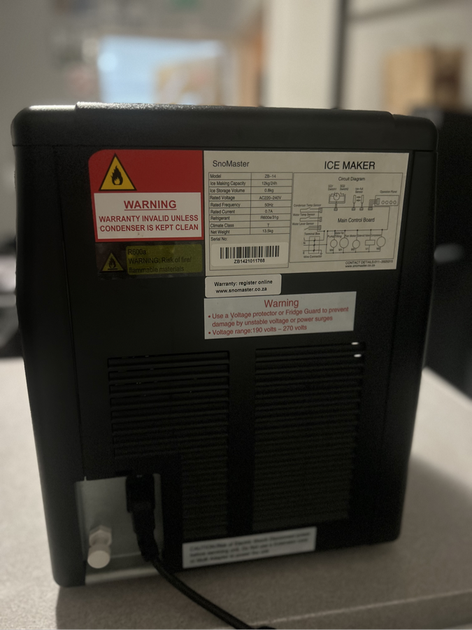 Snomaster ZB-14 12kg Ice Maker - Black