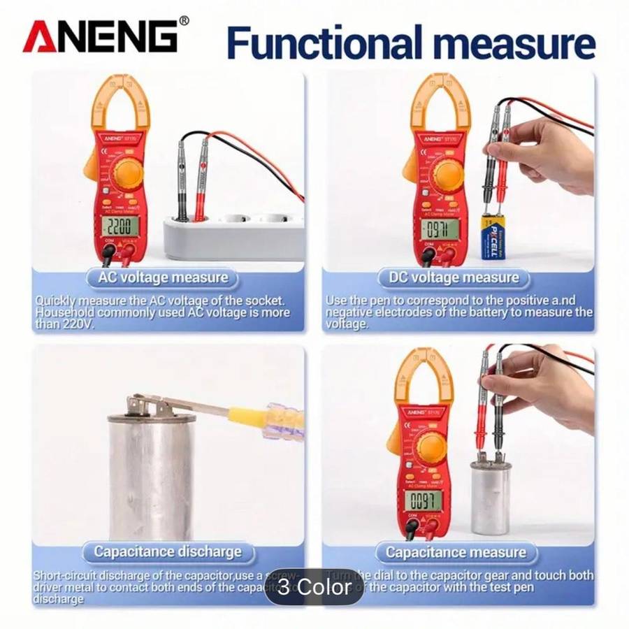 ANENG ST170 Digital Clamp Meter-RED