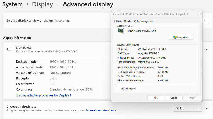 MSI Nvidia GeForce RTX 3060 VENTUS 2X 12GB 192-Bit GPU Graphics Card