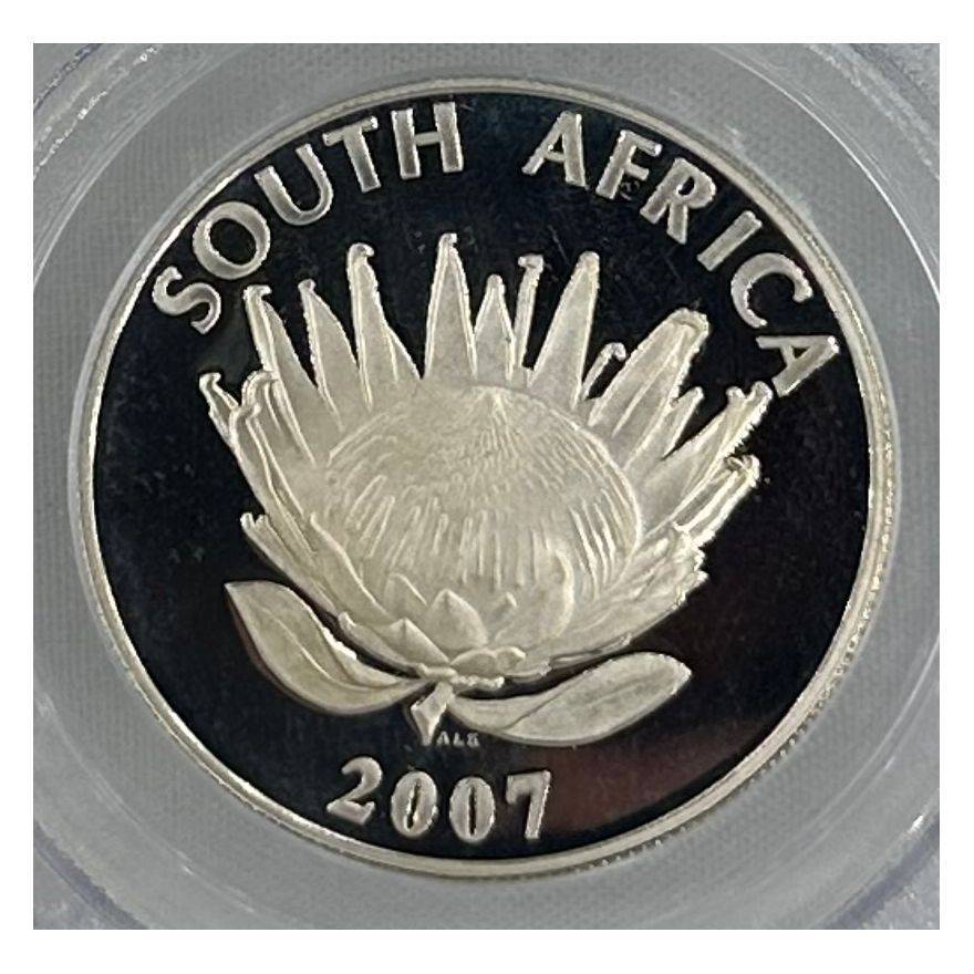 2007 Silver R1 FW De Klerk Proof 69 PCGS South African Coin
