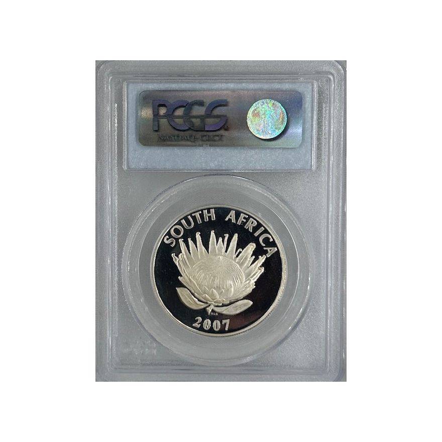 2007 Silver R1 FW De Klerk Proof 69 PCGS South African Coin
