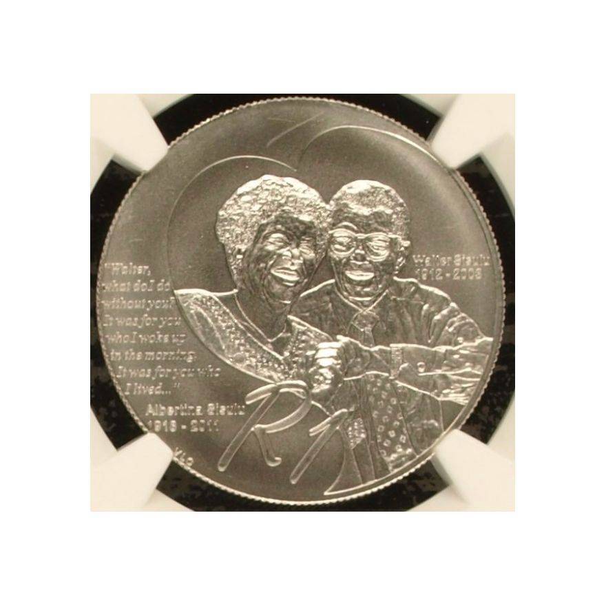 2012 Protea Silver R1 ~ NGC MS 68 ~ "Walter & Albertina Sisulu"