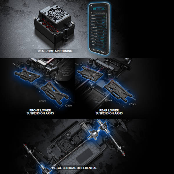 MJX Hypergo 10208 1/10 RC Truck 4X4, Brushless RC Cars Very Fast up to 50mph, ARTR Up to 4S LiPo