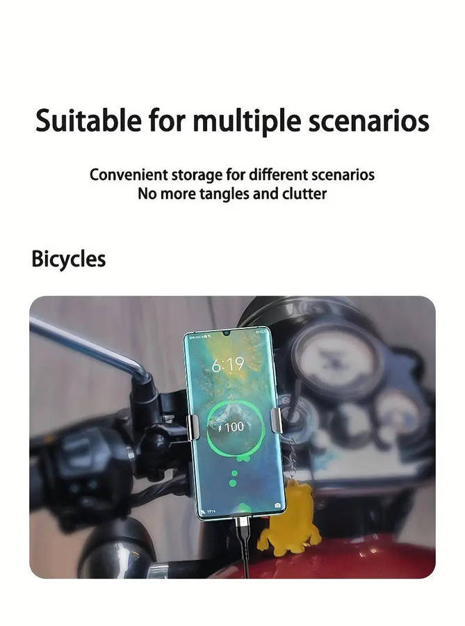 Fast Charger Cable USB to USB Type-C Spring Cable Black **LOCAL STOCK**