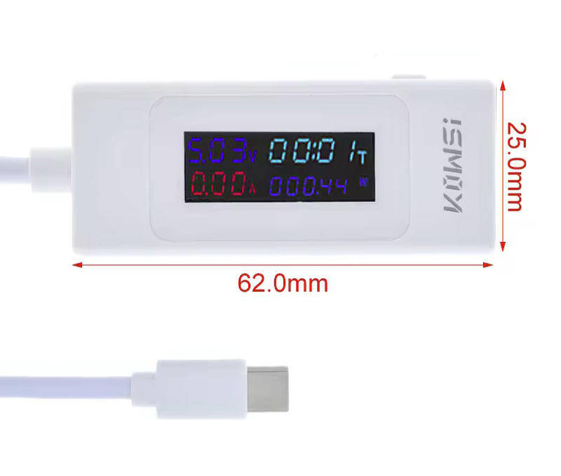 Meter USB Type-C Power Charging Tester Mobile KWS-065C White **LOCAL STOCK**