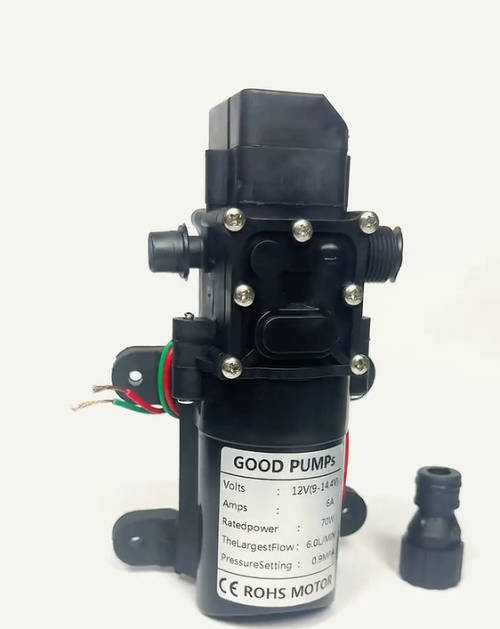 12V Pump High Pressure Diaphragm 6L/min 70W Auto on off with Hosetail **LOCAL STOCK**