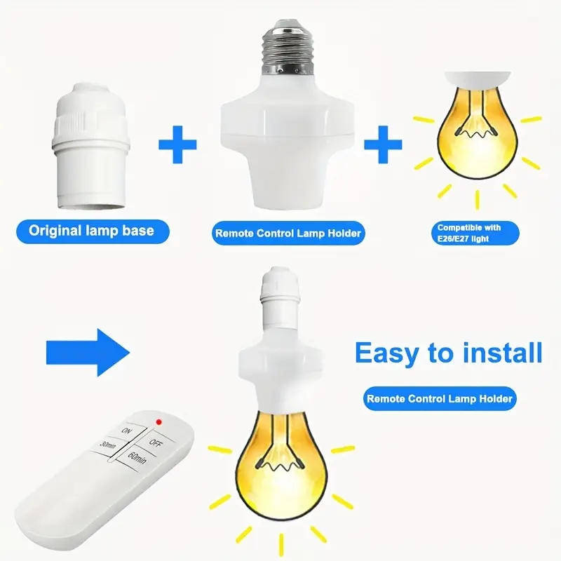 Controller Light Socket E27 + Remote 433Mhz with Timer  **LOCAL STOCK**