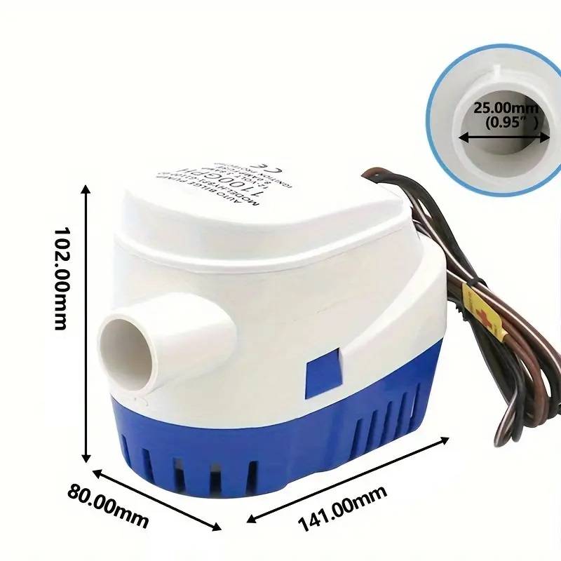 Bilge Pump 12V DC Submersible Automatic On/Off with built in Float Switch 1100 GPH **LOCAL STOCK**