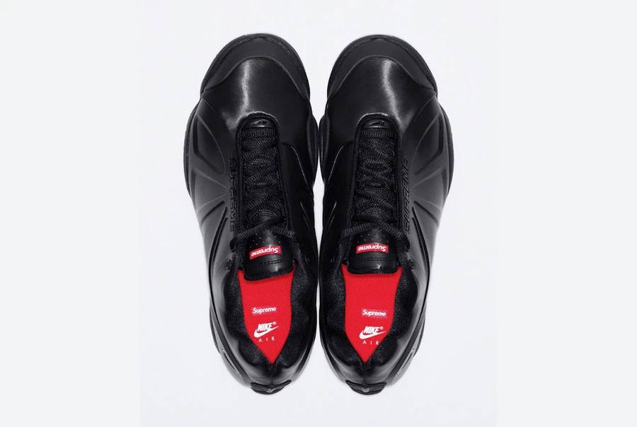 Nike x Supreme Air Zoom Courtposite Black PREOWNED FB8934 001 Size UK 8 (SA 8)