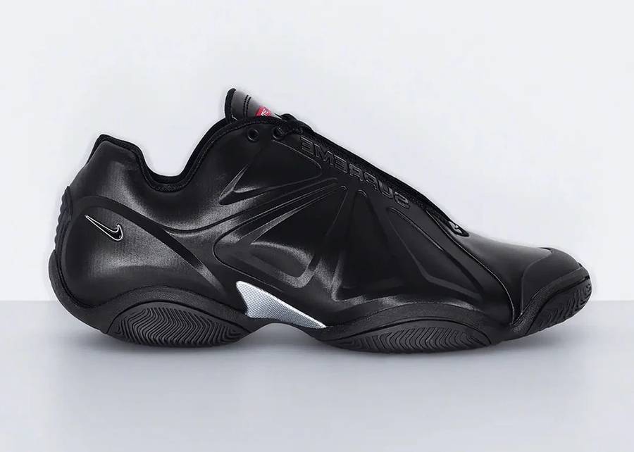 Nike x Supreme Air Zoom Courtposite Black PREOWNED FB8934 001 Size UK 8 (SA 8)