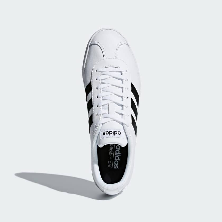 adidas Men`s VL Court 2.0 Cloud White / Core Black DA9868 Size UK 11 (SA 11)