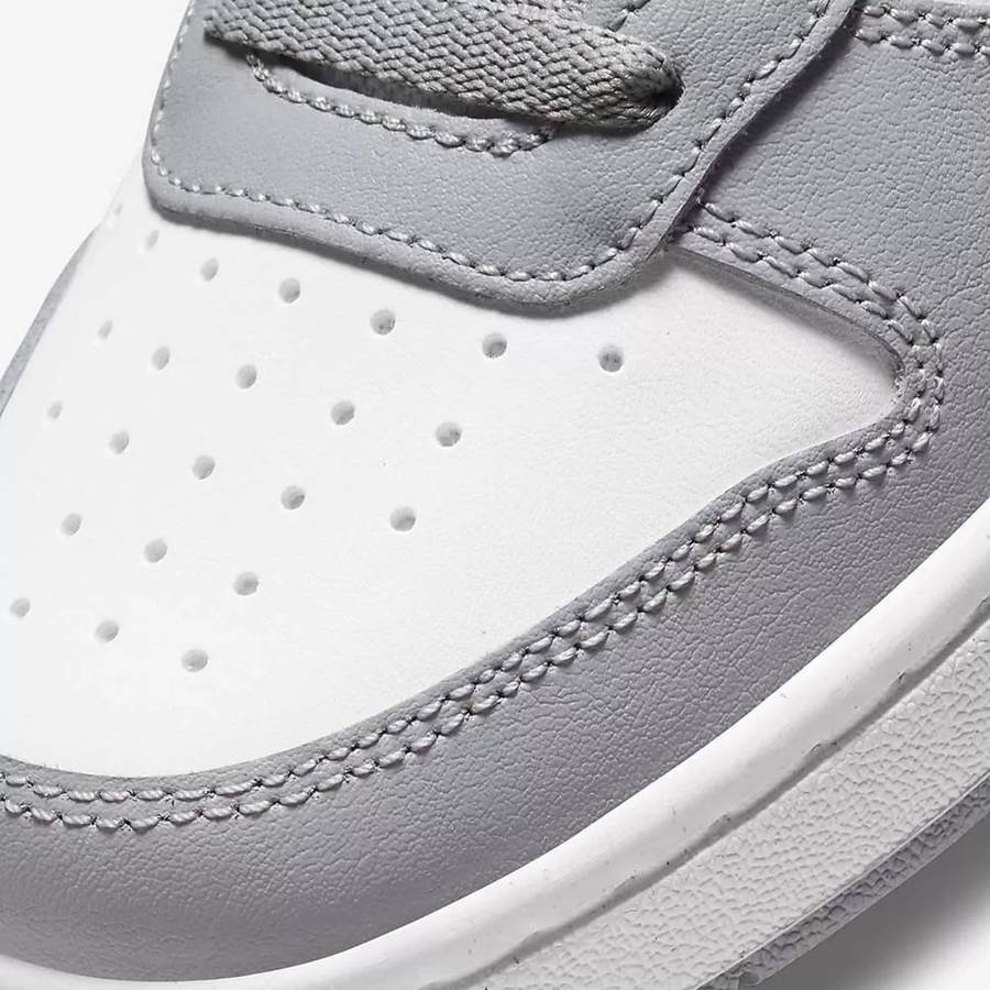 Nike Kids UNISEX Court Borough Low 2 GS White/ Marina/ Grey BQ5448 117 Size UK 6 (SA 6)