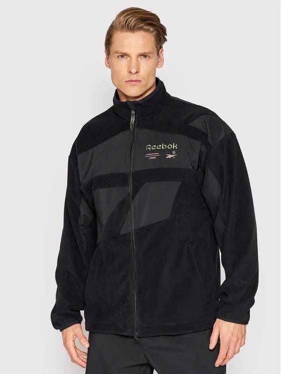 Reebok Men`s Classics Vector Black Fleece Sweatshirt HB5956 Size Small