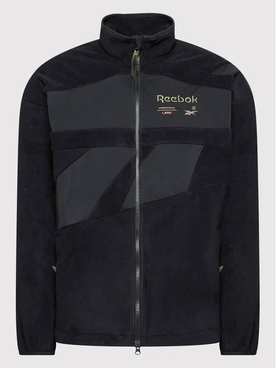 Reebok Men`s Classics Vector Black Fleece Sweatshirt HB5956 Size Small