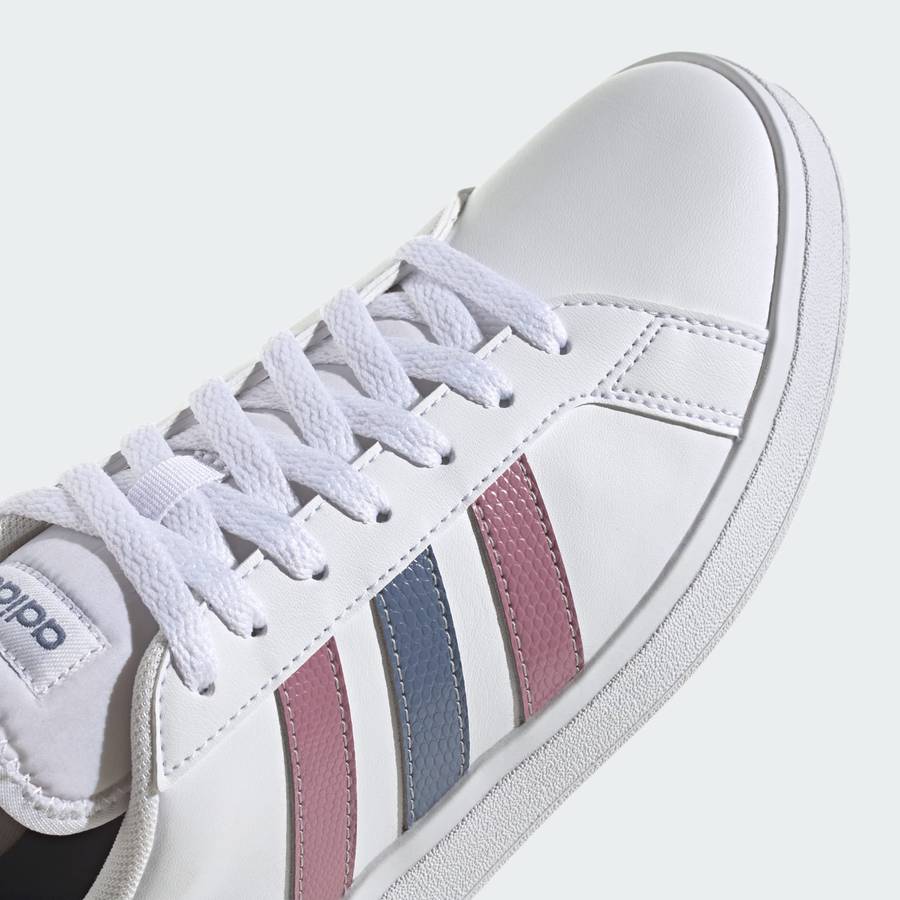 adidas Women's Grand Court Base 2.0 Cloud White / Crew Blue / Wonder Orchid ID1864 Size UK 4 (SA 4)