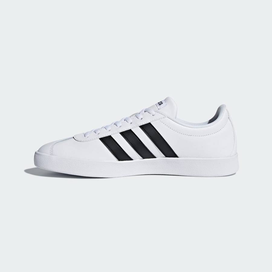 adidas Men`s VL Court 2.0 Cloud White / Core Black DA9868 Size UK 11 (SA 11)