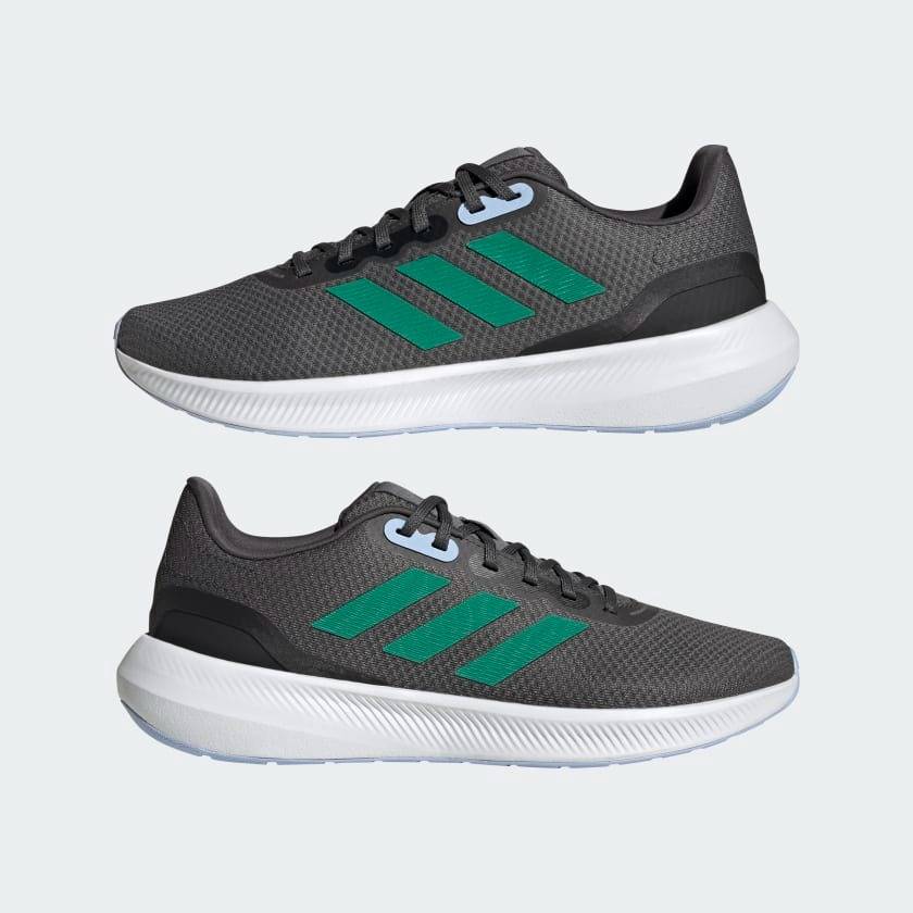 adidas Men`s Runfalcon 3.0 Cloudfoam Low Running Grey Six/ Court Green HP7552 Size UK 11 (SA 11)