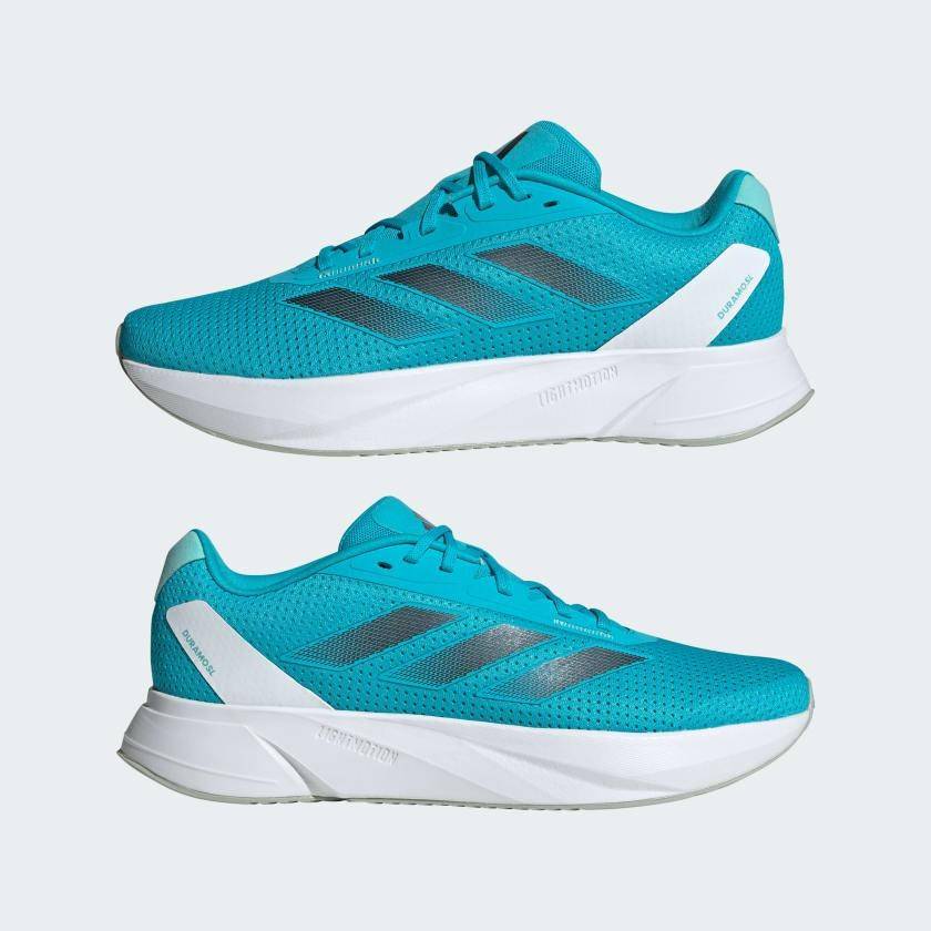 adidas Men`s DURAMO SL Lucid Cyan/ Black Blue Met/ Cloud White IE7256 Size UK 11 (SA 11)