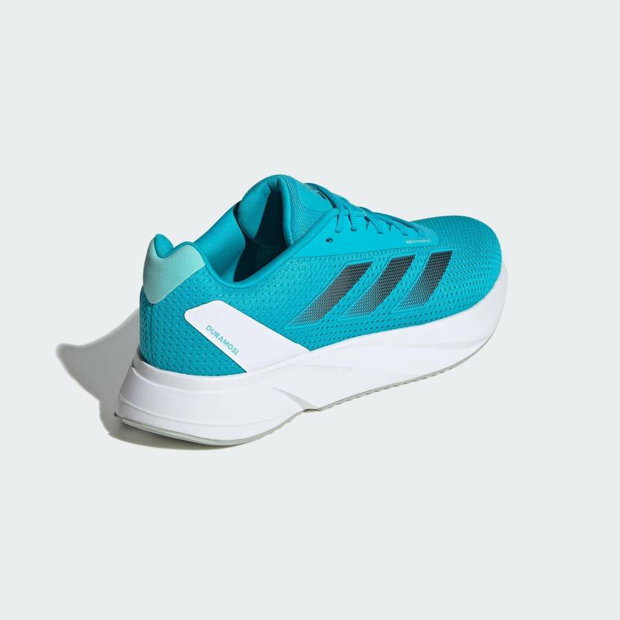 adidas Men`s DURAMO SL Lucid Cyan/ Black Blue Met/ Cloud White IE7256 Size UK 11 (SA 11)