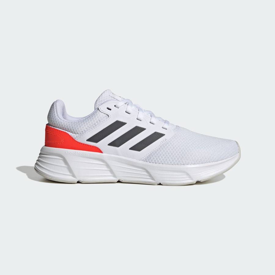 adidas Men`s Galaxy 6 Cloud White / Grey Five / Solar Red HP2419 Size UK 10/11 (SA 10/11)