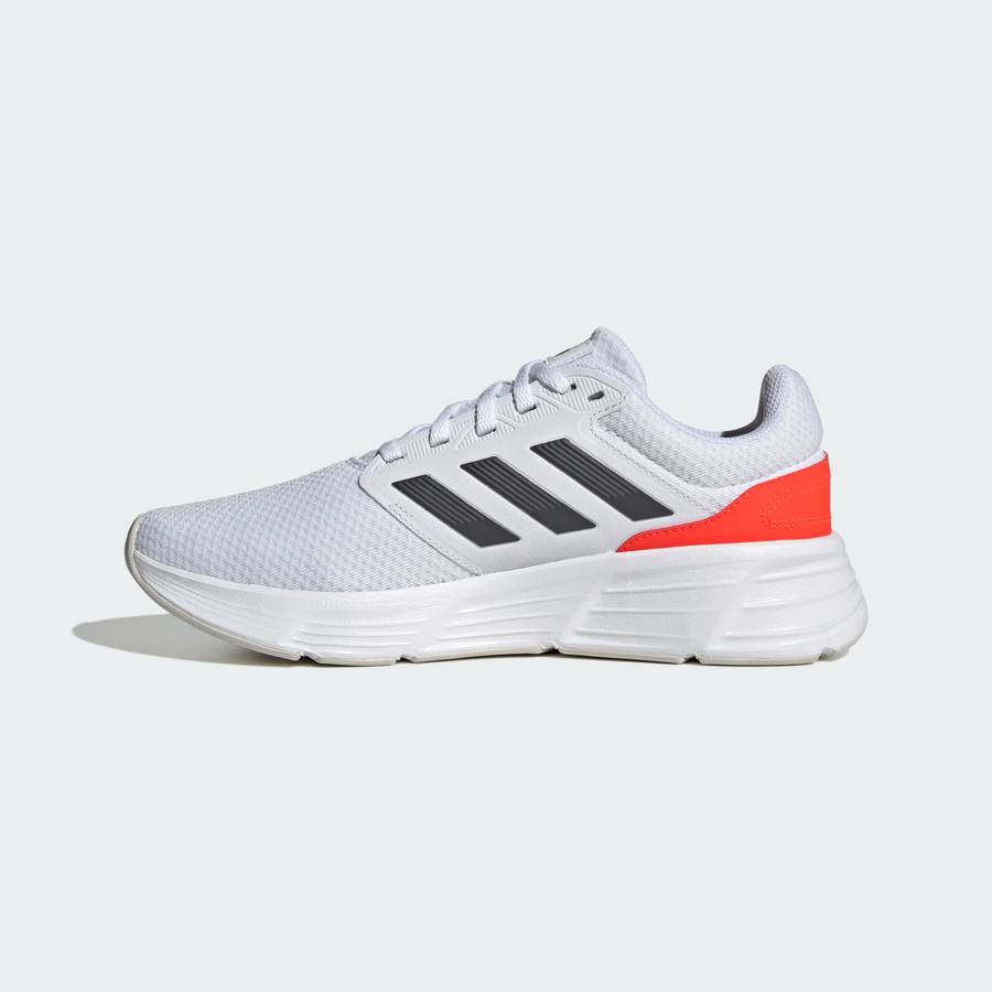 adidas Men`s Galaxy 6 Cloud White / Grey Five / Solar Red HP2419 Size UK 10/11 (SA 10/11)