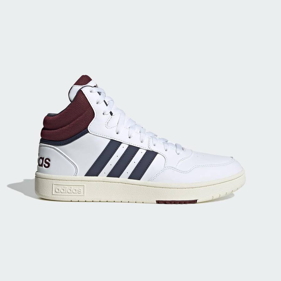 adidas Men`s Hoops 3.0 Mid Classic Vintage White/ Navy/ Shadow Red HP7895 Size UK 9/10 (SA 9/10)