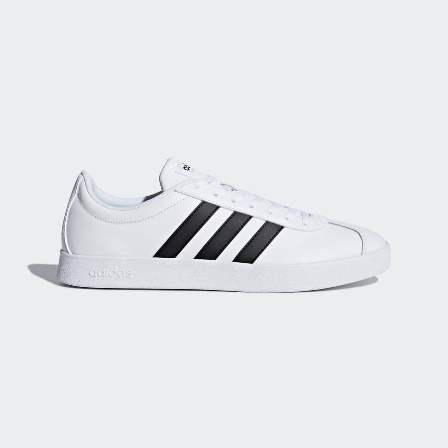 adidas Men`s VL Court 2.0 Cloud White / Core Black DA9868 Size UK 11 (SA 11)