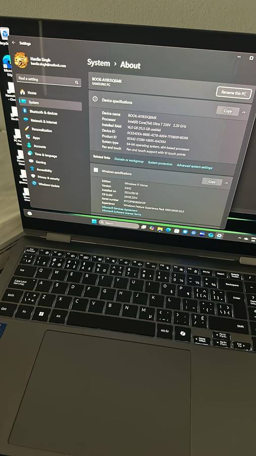 Samsung Galaxy Book Pro 5 360 Intel U7H 16Gb Touch Screen includes S Pen