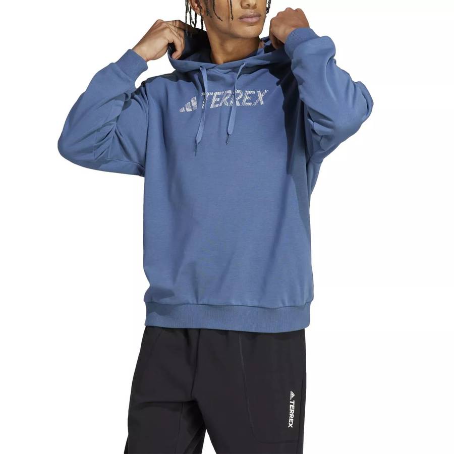 Adidas Terrex Large Logo Hoodie Gender Neutral Wonder Steel Size Large