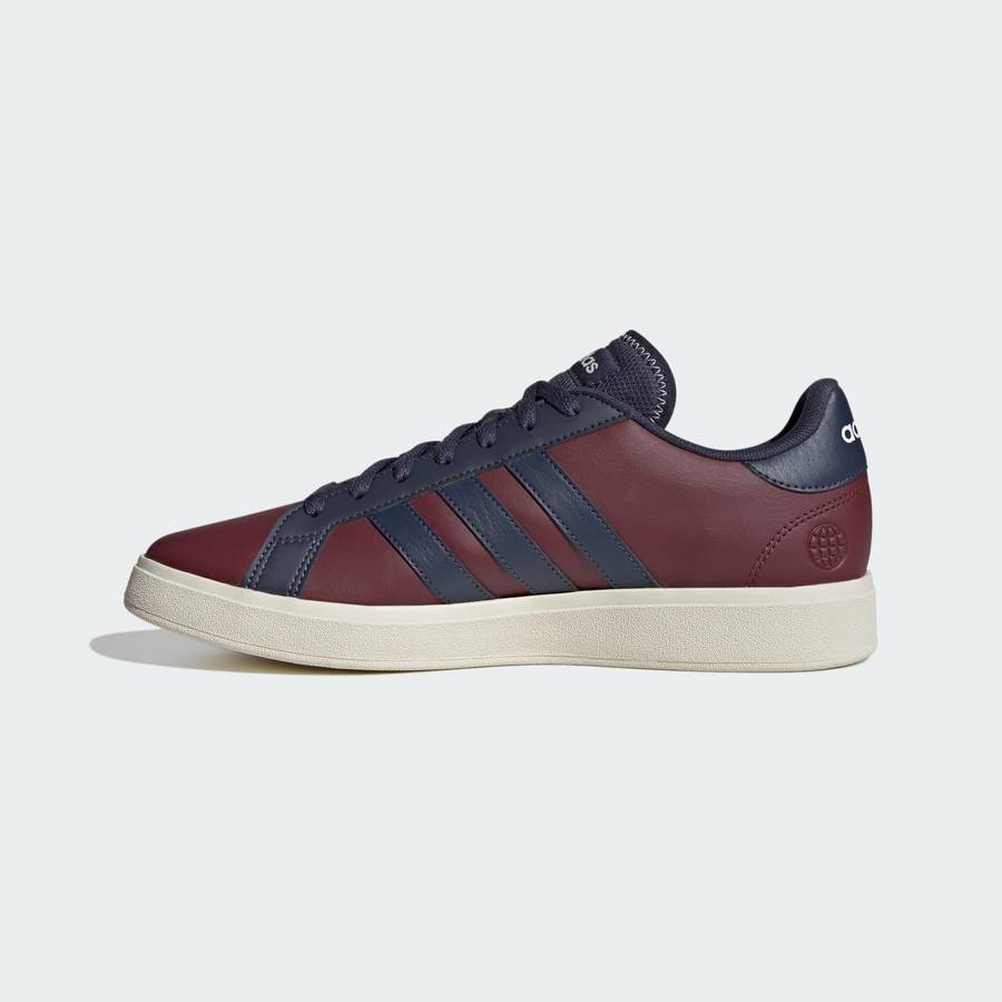 adidas Men`s Grand Court Base 2.0 Shadow Red / Shadow Navy / Off White ID4458 Size UK 11 (SA 11)