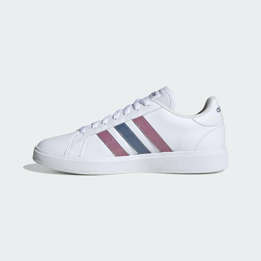 adidas Women's Grand Court Base 2.0 Cloud White / Crew Blue / Wonder Orchid ID1864 Size UK 4 (SA 4)