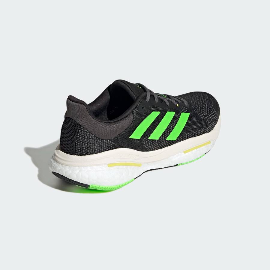 adidas Men`s SOLARGLIDE 5 Core Black / Solar Green / Beam Yellow GX6703 Size UK 7 (SA 7)