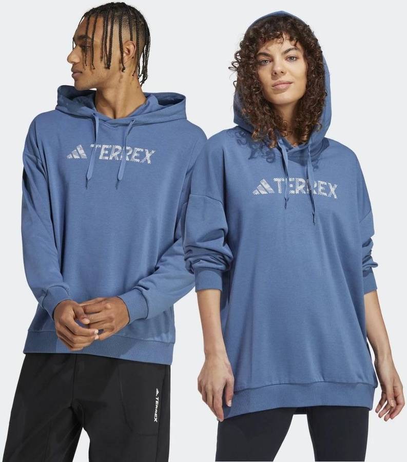 Adidas Terrex Large Logo Hoodie Gender Neutral Wonder Steel Size Large