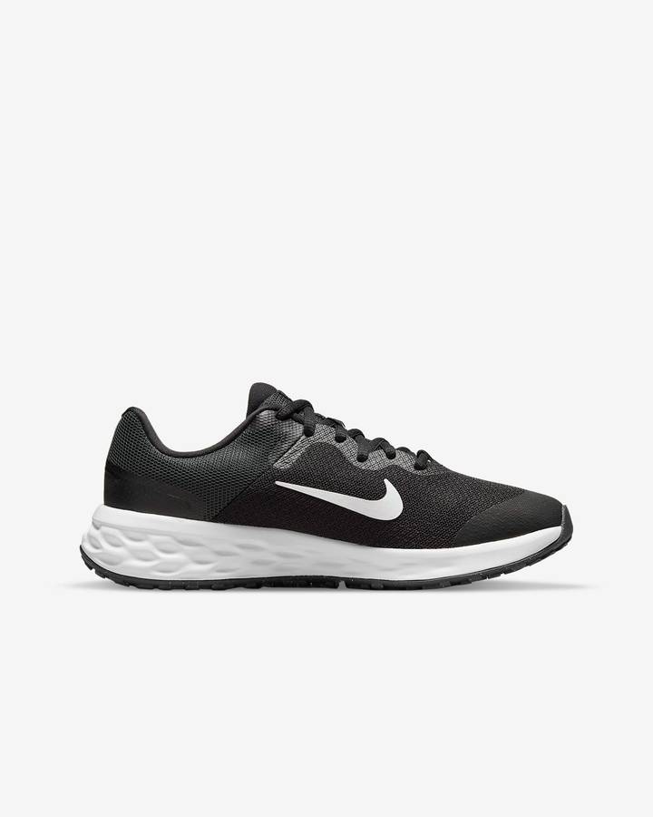 Nike Kids YOUTH UNISEX Revolution 6 Black/Dark Smoke Grey/White DD1096 003 Size UK 5 (SA 5)
