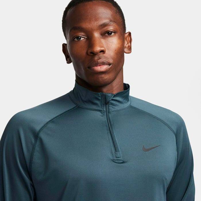 Nike Men's Dri-FIT 1/4-zip Fitness Top Deep Jungle/Black DV9811 328 Size Medium